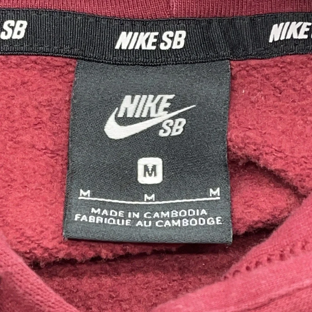 Nike‎ SB Skate Hoodie Mens M Burgundy Icon Skateboarding Sweatshirt Streetwear